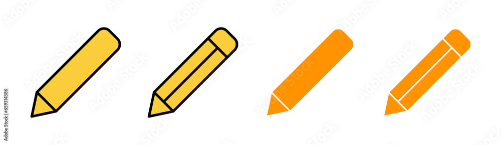 Pencil icon set for web and mobile app. pen sign and symbol. edit icon vector Pencil icon set for web and mobile app. pen sign and symbol. edit icon vector
