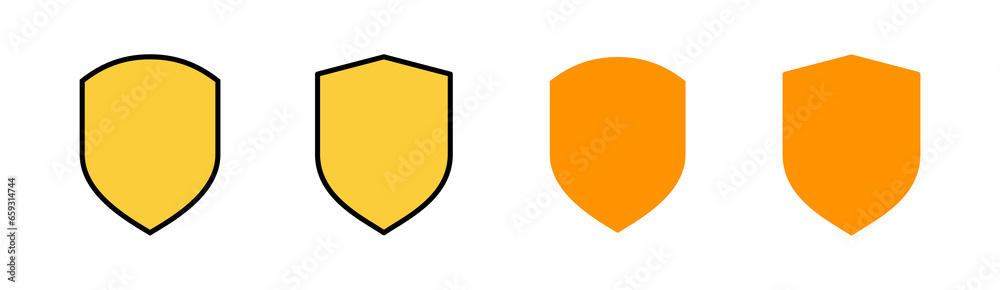 Shield icon set for web and mobile app. Protection icon. Security sign and symbol Shield icon set for web and mobile app. Protection icon. Security sign and symbol