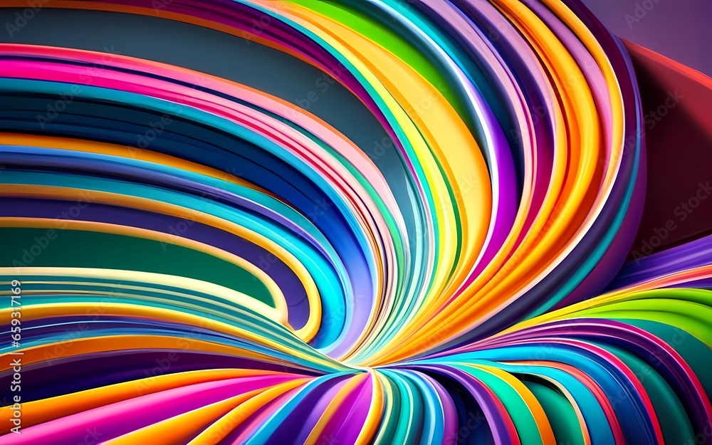 Abstract colorful geometric background with 3d shapes. AI Generation Abstract colorful geometric background with 3d shapes. AI Generation
