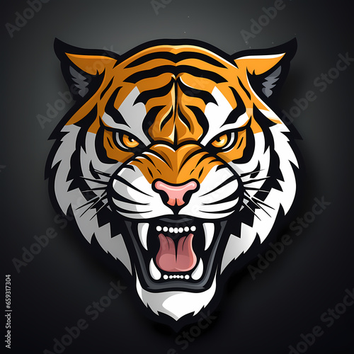 Tiger Head Digital Illustration 