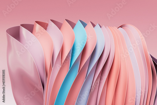 3D render of layers of smooth fabric photo