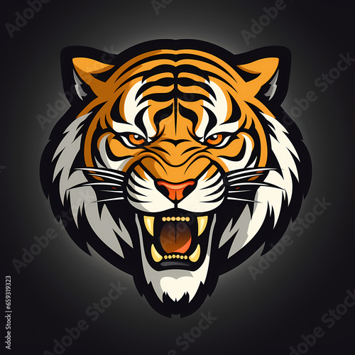 Tiger Head Digital Illustration 