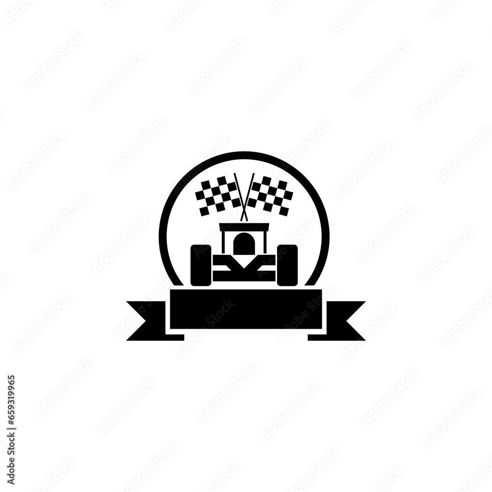 Naklejka premium Formula 1 racing car icon isolated on transparent background