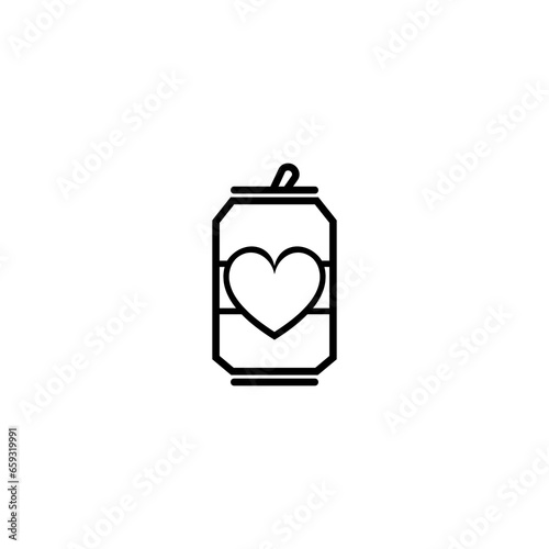 Love beer logo icon isolated on transparent background