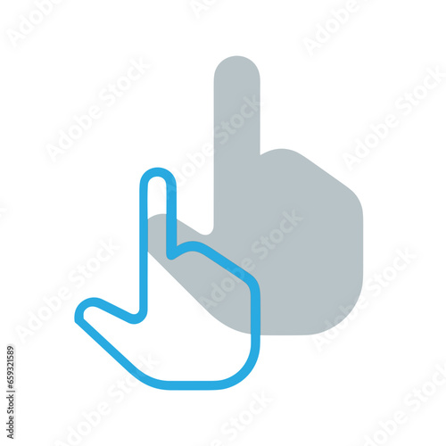 Hand icon symbol vector image. Illustration of the human finger design image 