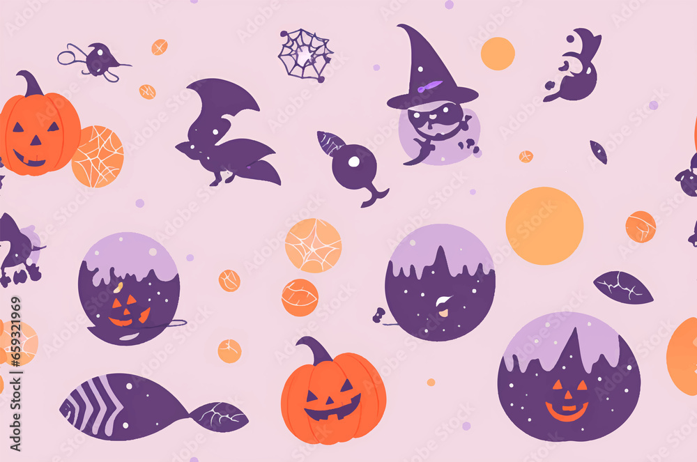 Halloween abstract set, Halloween silhouette Background, halloween pattern, mystical magic Halloween abstract set, Halloween silhouette Background, halloween pattern, mystical magic