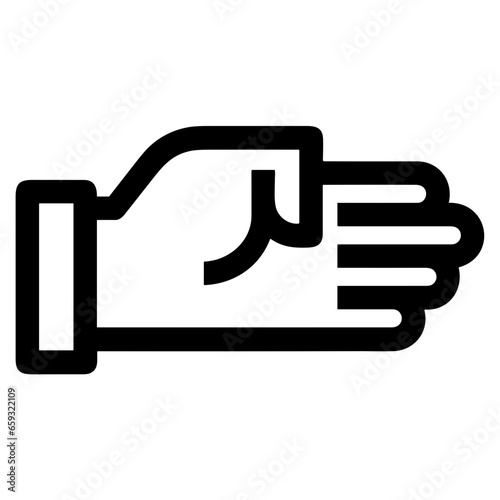 Hand icon symbol vector image. Illustration of the human finger design image 