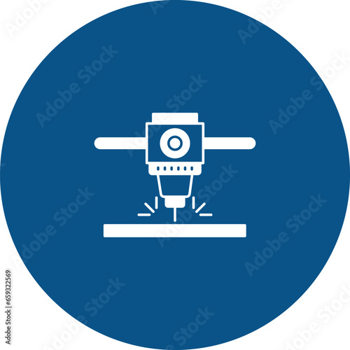 drilling cnc Vector Icon easily modified

