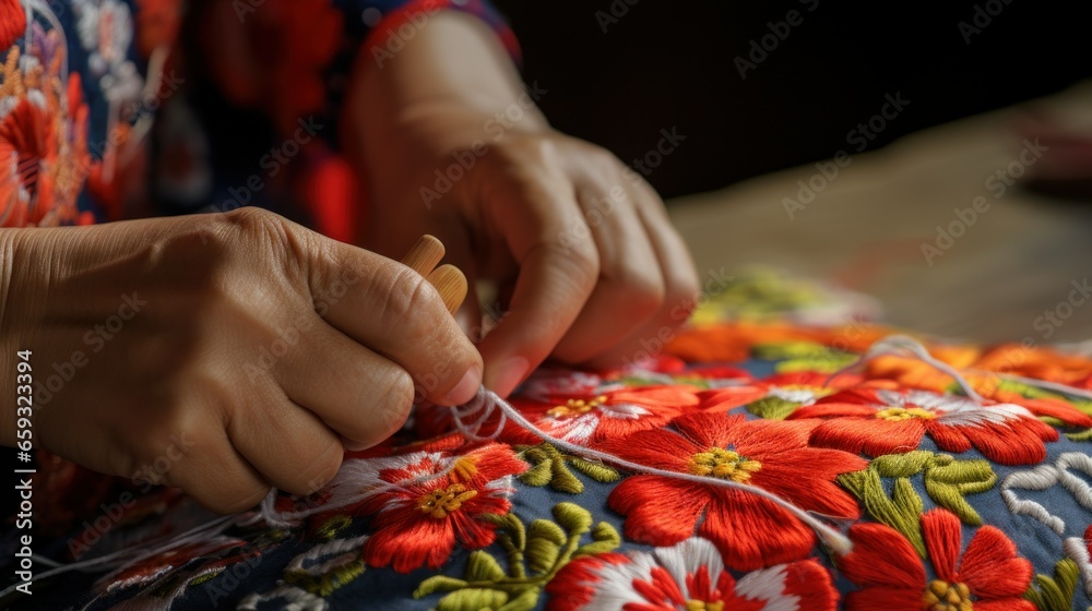 Modern Ethnic Folk Embroidery, Traditional Embroidery, Needlework, Stitching, Patterns. Hand Embroidery for Beginners. Satin Stitch in Hand Embroidery