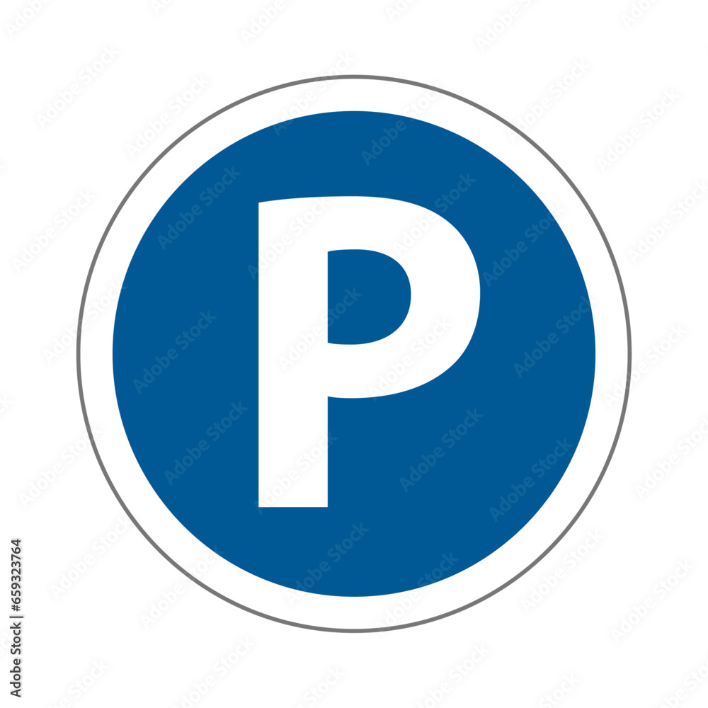 Parking EPI panneau rond bleu équipement de sécurité obligatoire Parking EPI panneau rond bleu équipement de sécurité obligatoire