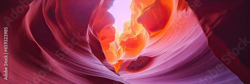 Striking rock formation in red-yellow hues