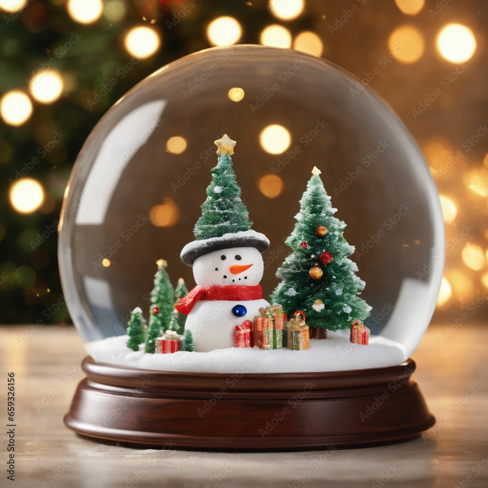 realistic christmas snow globe with snow mas realistic christmas snow globe with snow mas