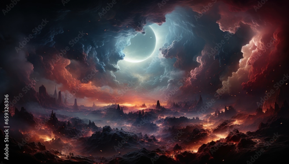 Fototapeta premium sunrise in the sky