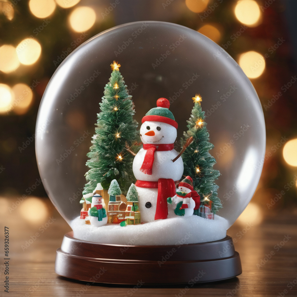 realistic christmas snow globe with snow mas realistic christmas snow globe with snow mas