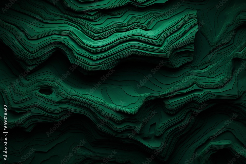 Obraz premium Malachite Mirage: Artistic Image of Dark Green Toned Plastering or Malachite Surface
