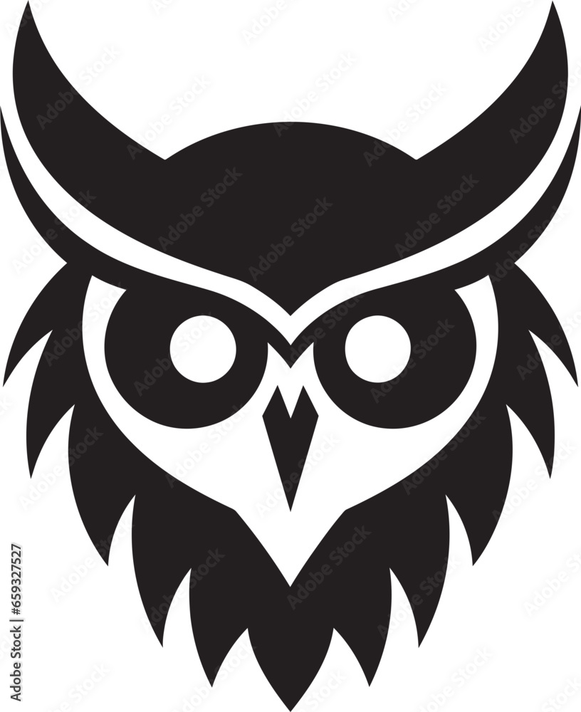 Intricate Owl Iconography Owl Silhouette Design Element Intricate Owl Iconography Owl Silhouette Design Element