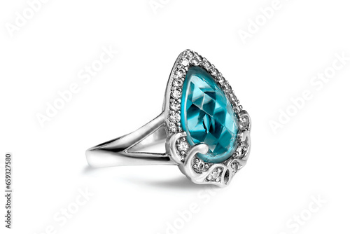 Topaz ring isolated