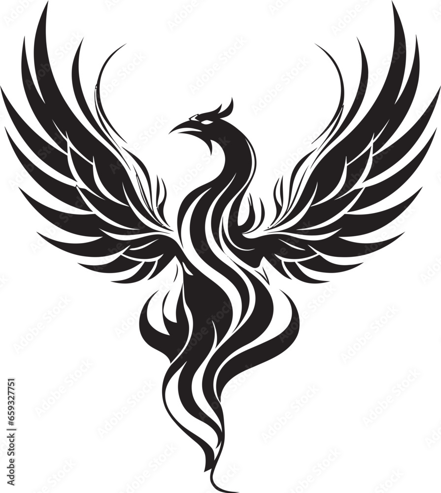 Intricate Rebirth Logo Shadowed Flamebird Badge Intricate Rebirth Logo Shadowed Flamebird Badge