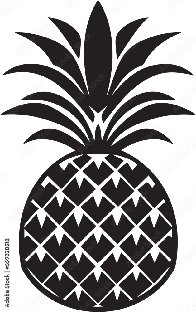 Obraz premium Geometric Pineapple Emblem Mysterious Pineapple Icon