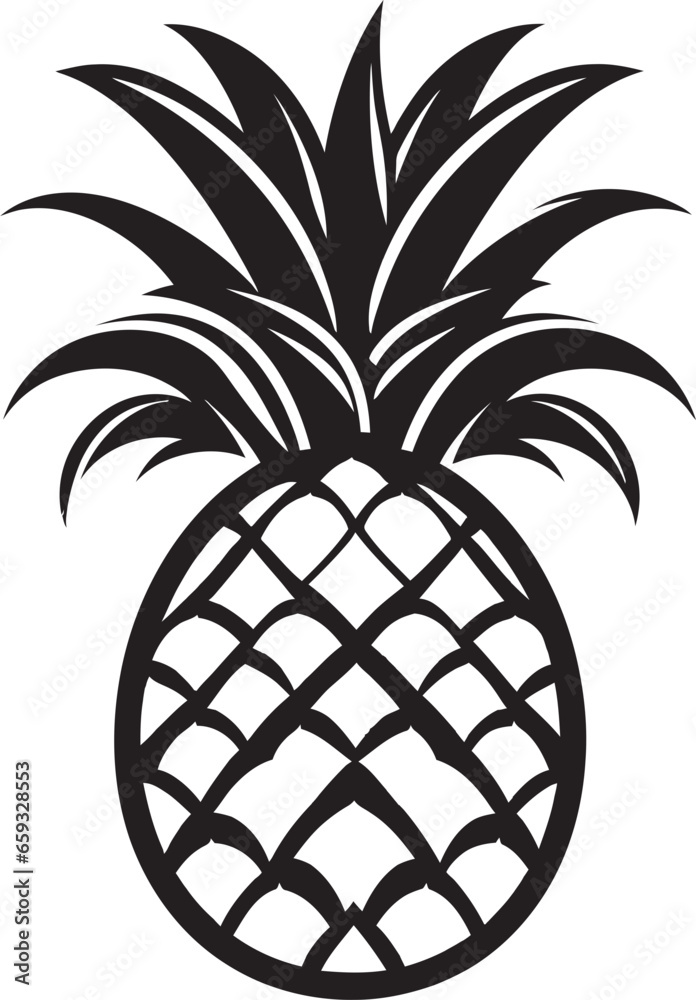 Obraz premium Artistic Pineapple Mark Minimalistic Pineapple Symbol