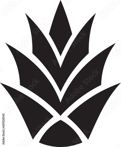 Elegant Noir Pineapple Stylish Pineapple Symbol