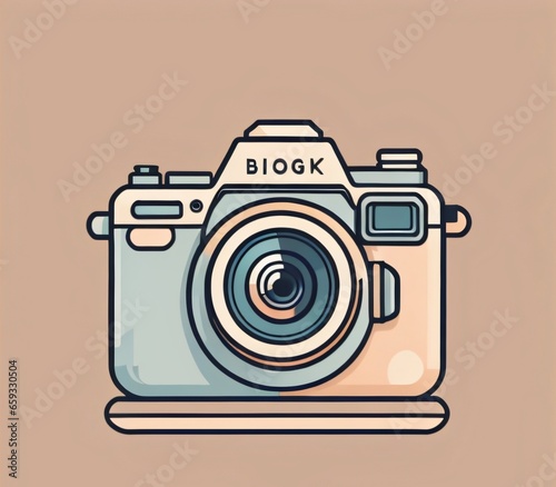 retro camera illustration. generative ai