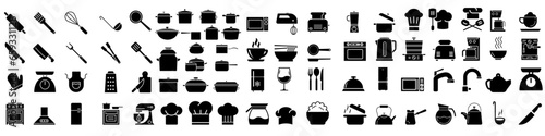 Kitchen icon vector set. cooking illustration sign collection. Cook symbol or logo.