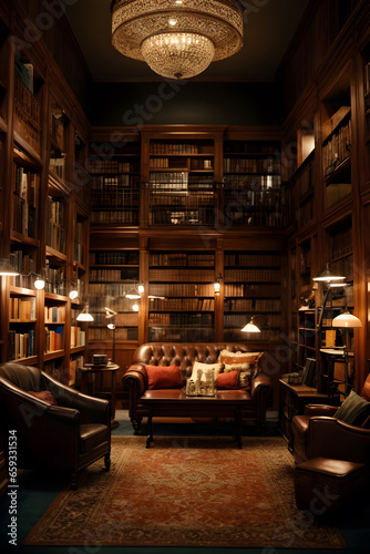 A personal library in a gorgeous look