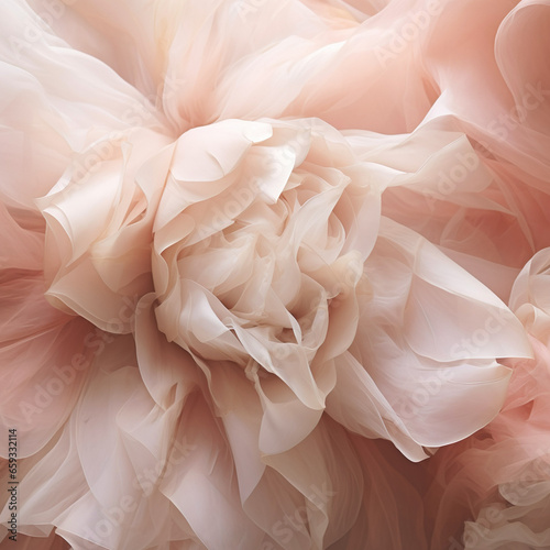 Ethereal and delicate fabric with pink silk and floral texture.