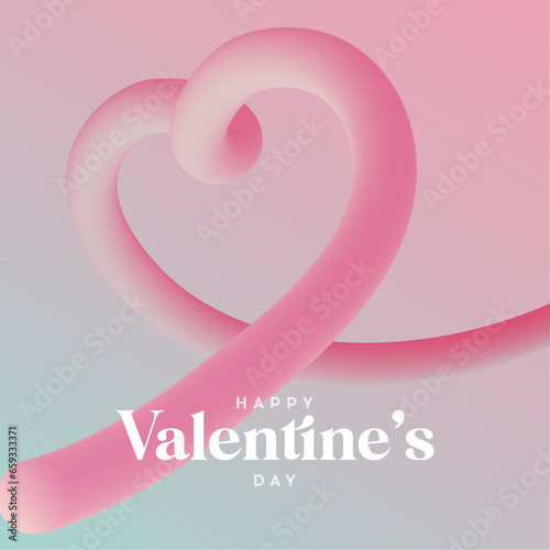 Valentines day trend banner with abstract heart