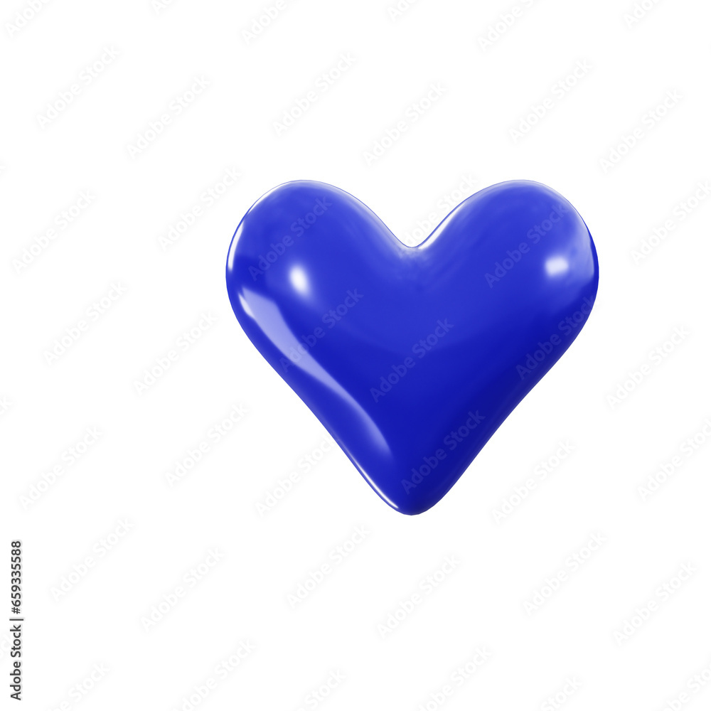 3D rendering of a high resolution icon/illustration of a heart in blue tones with transparency. 3D rendering of a high resolution icon/illustration of a heart in blue tones with transparency.