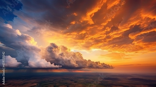 Dramatic Cloudscape in a Picturesque Sunset