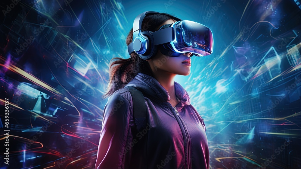 custom made wallpaper toronto digitalInnovative Digital Data Visualization In A Futuristic Abstract Design Virtual Reality Polished Illustrative Banner Background Wallpaper Augmented Reality 3D Illustration