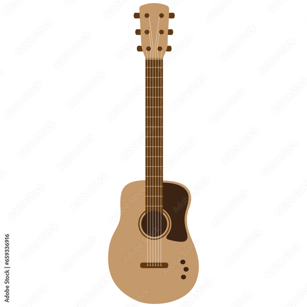 Obraz premium acoustic guitar vector illustration
