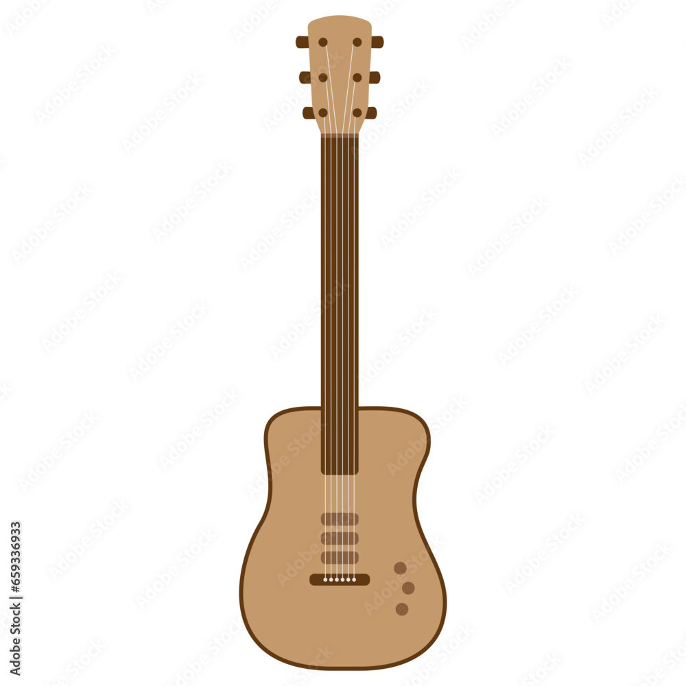 Naklejka premium acoustic guitar vector illustration
