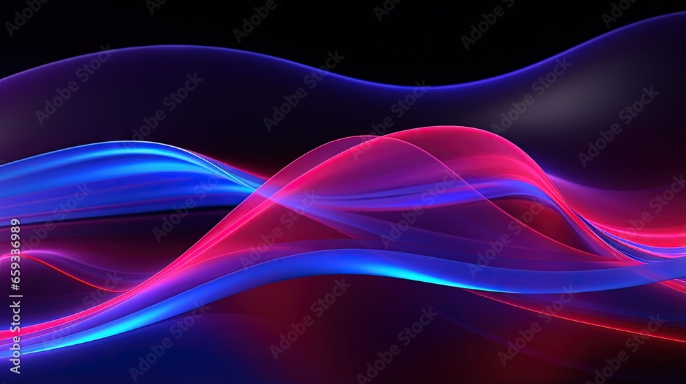 3d render, abstract background with wavy line. Glowing pink blue red neon light in ultraviolet spectrum 3d render, abstract background with wavy line. Glowing pink blue red neon light in ultraviolet spectrum