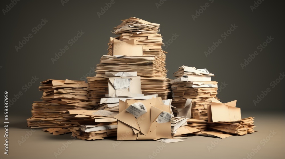 Stack of Cardboard Waste with PAP 21 symbol. Concepts of Paper Recycling and Waste Sorting. Stack of Cardboard Waste with PAP 21 symbol. Concepts of Paper Recycling and Waste Sorting.