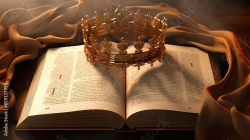 Bible lettering. Christian art. Jesus Christ - that's my King. photo