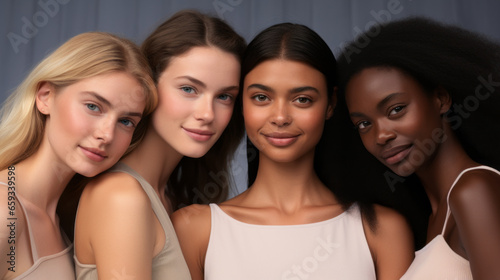 Diverse group of beautiful women that are standing together