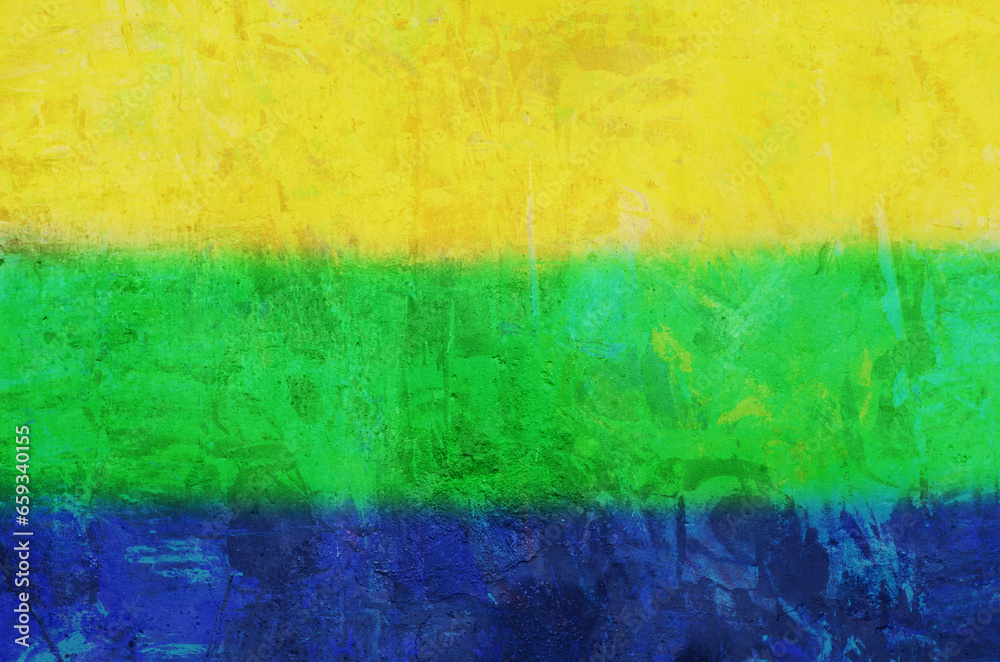 Grunge background with Brazilian flag colors