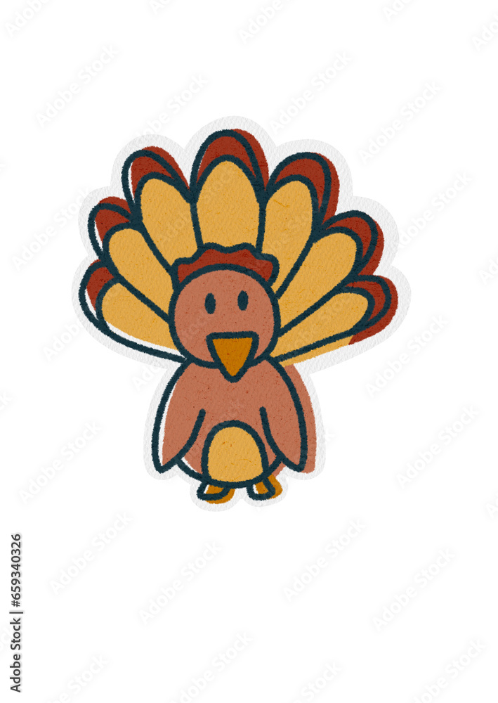 Fototapeta premium Illustration logo thanksgiving