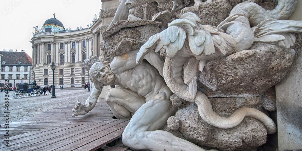Fototapeta premium Vienna imperial architecture in winter season