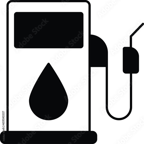 Petrol station Vector Icon easily modified

