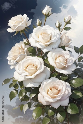 bouquet of white roses © Aom
