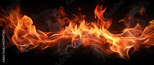 Fire flames on black background  ©  Mohammad Xte