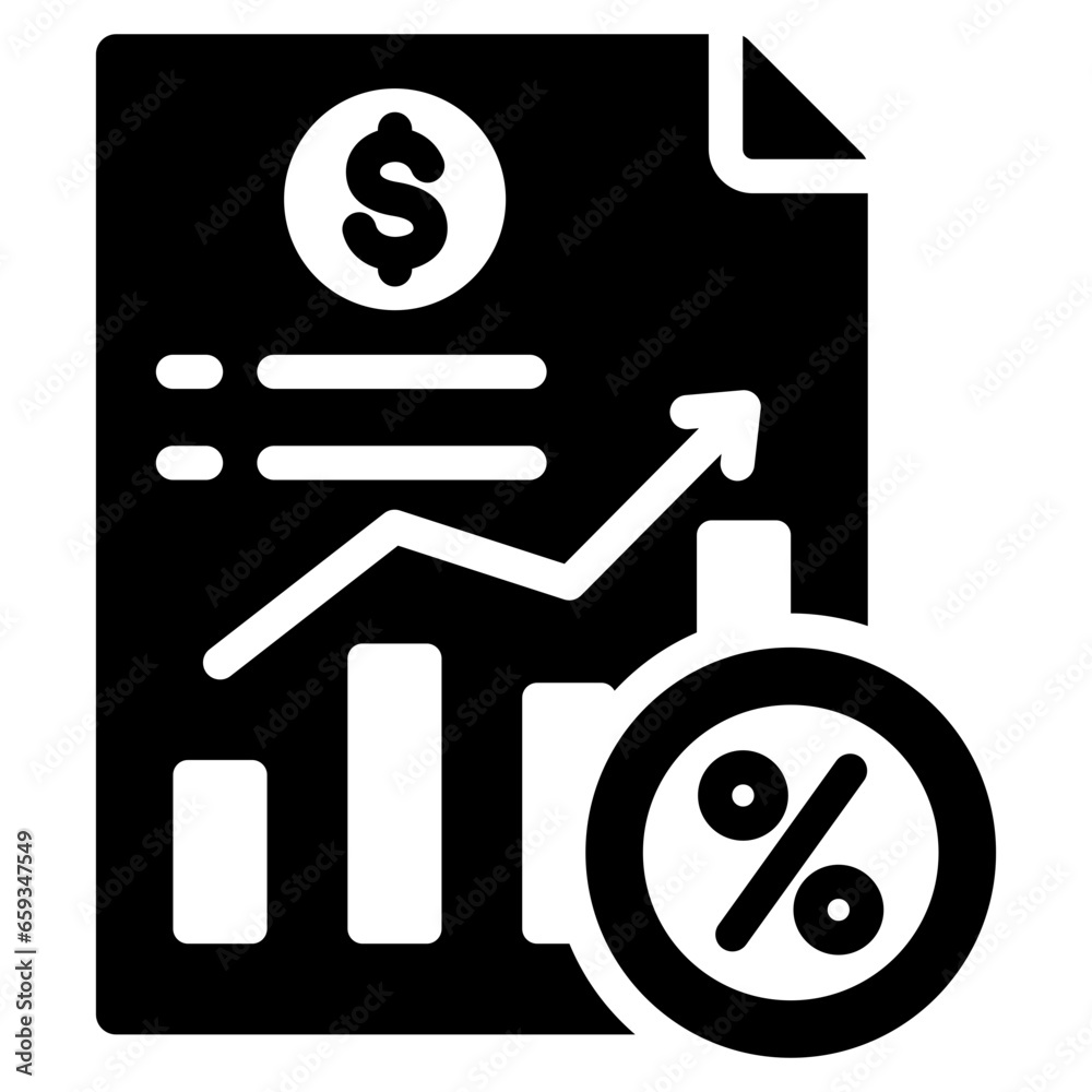 Tax Accounting Glyph Icon Tax Accounting Glyph Icon