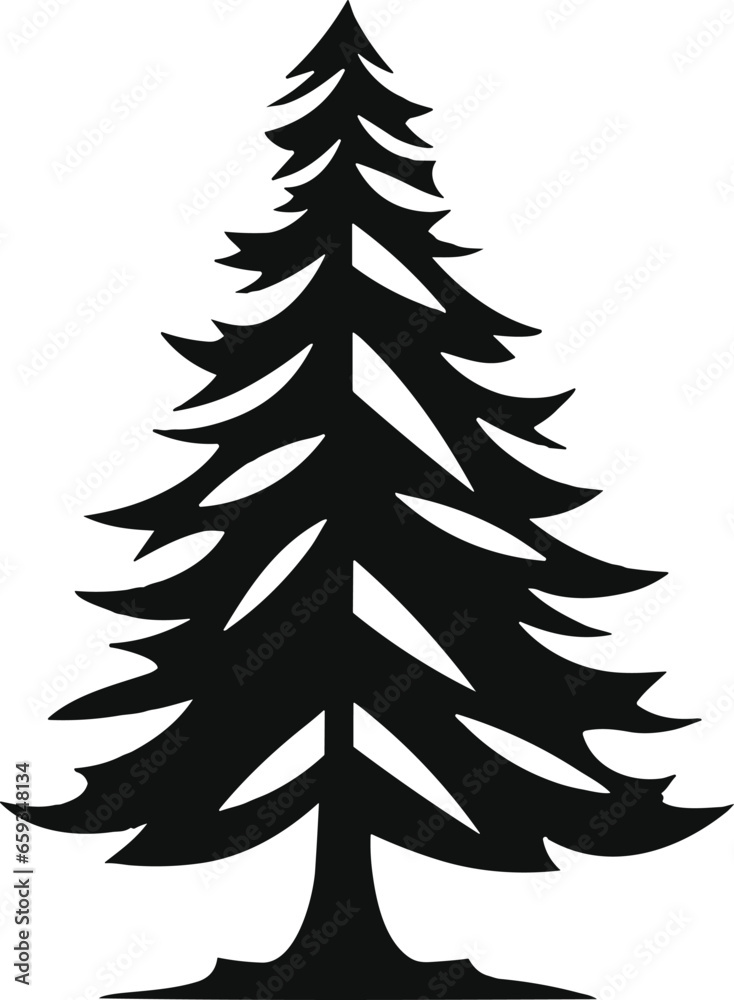 Christmas tree black and white symbols Christmas tree black and white symbols
