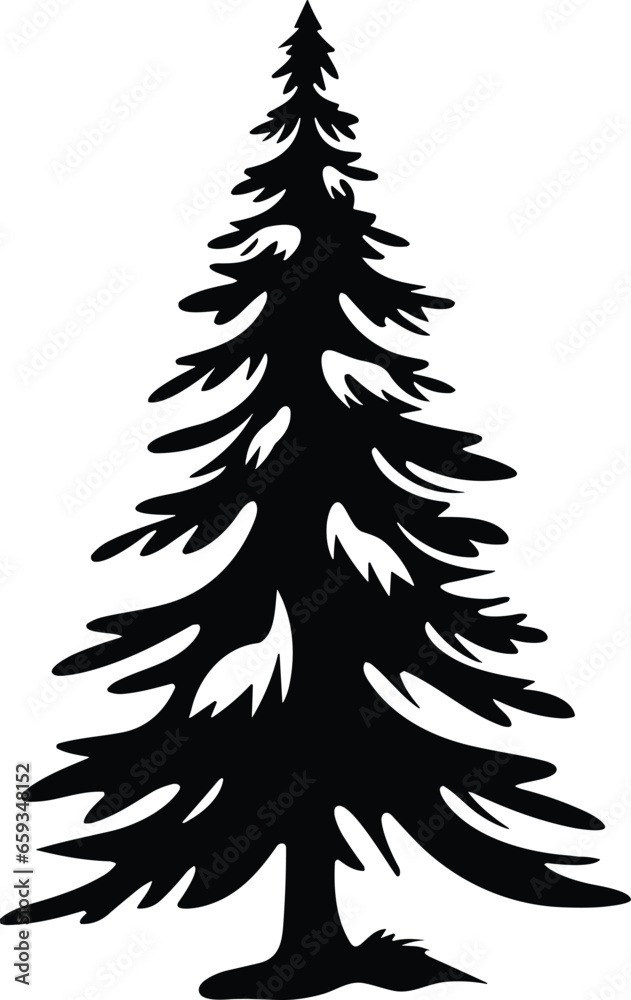 Christmas tree black and white symbols Christmas tree black and white symbols