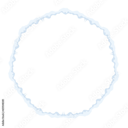 snow christmas winter art drawn round frame
