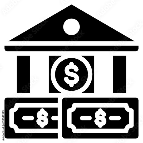 Financial Sector Glyph Icon